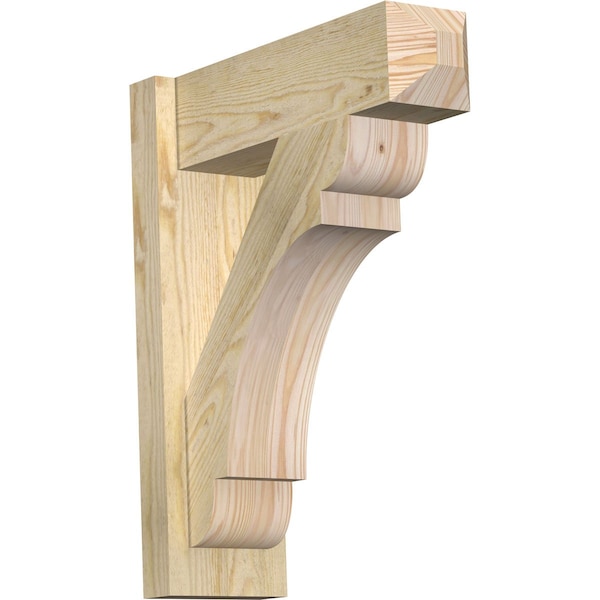 Ekena Millwork Olympic Rough Sawn Craftsman Outlooker, Douglas Fir, 6"W x 18"D x 22"H OUT06X18X22OLY04RDF - main